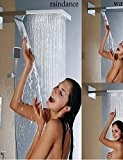 Bad Thermostat-Brausearmatur, Edelstahl 304 Wand montiert geb¨¹rstet Wasserfall und regen Duschkopf