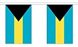 Bahamas Polyester Flagge Wimpelkette 6 m (20 ') Wimpelkette mit 20 Flaggen