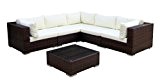 Baidani Gartenmöbel-Sets 10c00017.00002 Designer Lounge-XXL-Sofa  Sunshine, Sofa, Beistelltisch, braun