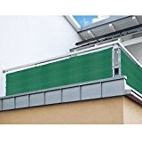 Balkon Sichtschutz nach Maß 0,8 m in grün Meterware Balkonbespannung robustes und UV-beständiges HDPE Gewebe