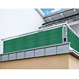 Balkon Sichtschutz nach Maß in Grün Meterware langlebiges & UV beständiges HDPE Gewebe mit Metallösen - Farbwahl