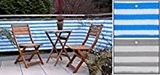 Balkonsichtschutz 600 x 75 cm blau / weiß Balkon Bespannung Sichtschutz Windschutz Blickschutz