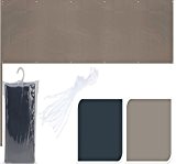 Balkonsichtschutz dunkelgrau taupe 445x76 cm uni Sichtschutz Polyester UV Schutz (Dunkelgrau)
