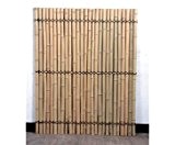 Bambus Rollzaun, Moso gelblich, verschnürt, gebleicht, 180 x 180cm, Durch. Bambusrohre 3- 3,4cm