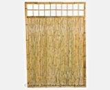 Bambus Sichtschutz Wand "TEN Premium" Höhe 180 x Breite 120cm, mit Gitter oben - Bambuswand Windschutz Sichtschutz Wand für Sichtschutz ...