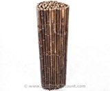 Bambusmatte schwarz, sehr stabile Ausführung, 100x250cm, Bambusrohrdurchmesser ca.24mm - Sichtschutzmatte Bambus Matten