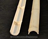 Bambusrohr halbschalen, Moso gelb, gebleicht, Durch. 6,5- 7,5cm, Länge 240cm
