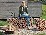 Bank Gartenbank Holzstapel In- und Outdoor mit weicher Auflage 120 cm