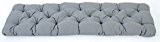 Bankauflage Kissen Sitzkissen grau 145 x 50 cm für 3er Bank Baumwolle Polsterauflage Polsterkissen