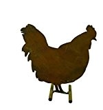 Bauernhof Tier Henne, mittelgroß, stehend Rost DEKO Huhn 19 cm hoch