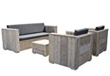 Bauholz Block Lounge Bank Set