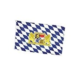 Bayernfahne, 60x90cm oder 90x150cm wählbar, Oktoberfest, Flagge, mit 2 Metall...