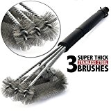 BBQ Grillbürste, Mospro, Barbecue Grill Cleaner Barbecue Cleaner Tools 18" 3 Stainless Steel Bristles in 1 360...