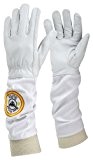 Bee Proof Suits Bee Keeper Handschuhe weichen, weißen Leder mit Baumwolle Gauntlet