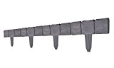 Beetumrandung Rasenkante Beeteinfassung Raseneinfassung Palisade Steinoptik Grau - 15 Meter (6x Sets)