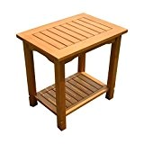 Beistelltisch Tisch Gartentisch Holztisch FSC Eukalyptus Holz Hartholztisch 50 x 50 x 35 cm