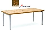 Belardo by Landmann Gartentisch aus Teakholz 200x100cm Edelstahl Garten Tisch