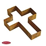 Bellissa® Corten Kreuz 33 x 25 cm Pflanzkreuz Grabschmuck Umrandung Edelrost