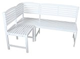 Benelando Gartenmöbel Sitzecke aus Eukalyptusholz in weiß