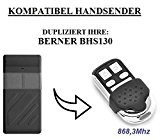 Berner BHS130 kompatibel handsender, klone fernbedienung, 4-kanal 868.3Mhz fixed code. Top Qualität Kopiergerät!!!