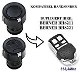 Berner BHS211, Berner BHS221 kompatibel handsender, klone fernbedienung, 4-kanal 868.3Mhz fixed code. Top Qualität Kopiergerät!!!