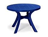 BEST 18511020 Tisch Kansas rund, Durchmesser 100 cm, blau