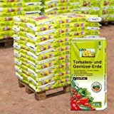Bio Tomaten- und Gemüseerde torffrei auf Palette – 60 Sack à 40 Liter – Kokosmark, Holzfaser, Kompost – Spezialerde ohne ...