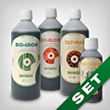 Biobizz Grow Dünger Grow Set - Topmax, BioGrow, BioBloom, RootJuice Wurzelstimulator