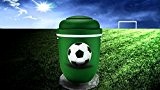 Biologisch abbaubar Verbrennung Asche Urne - Erwachsene Größe - Fußball Team Design "Grün & Weiß"