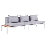 Bizzotto Sofa 3-Sitzer Kemen, weiß/taupe