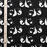 Black & White - 3D Panda - Jersey - 1 Meter / 150 cm breit