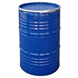 blaues 213 Liter Deckelfass - Stahlfass - Metallbehälter - Tonne