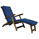 Blue Water Resistant Liegestuhl, Polster für Gartenmöbel Sun Lounger