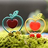 Bluelover Miniatur Kunststoff Apfel Liebe Moos Micro Landschaftsgarten DIY Dekoration