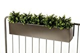 Blumenkasten Balkonkasten "Binox" aus V2A Edelstahl, 80 cm, gebürstet