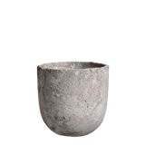Blumenkübel Keramik grau 12 x 13 cm