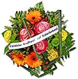 Blumenstrauß Blumenversand "Happy Day" +Gratis Grußkarte+Wunschtermin+Frischhaltemittel+Geschenkverpackung