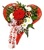 Blumenstrauß Blumenversand "Herzchen" +Gratis Grußkarte+Wunschtermin+Frischhaltemittel+Geschenkverpackung