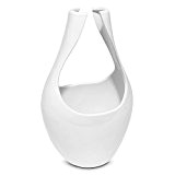 Blumentopf creme weiss glänzend Keramik Topf Keramikvase glasiert H-285 mm Schale Flower Pot