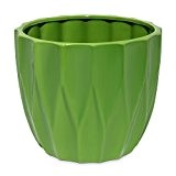 Blumentopf grün glänzend Keramik Topf übertopf H-165 mm geometrische Form