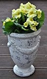 Blumentopf, Pokal, Keramik, creme, Vintage, H 29 cm, Ø 18 cm