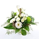 Blumenversand - Blumenstrauß - zur Hochzeit - Hochzeitsgruß mit weißen Calla - mit Gratis - Grußkarte zum Wunschtermin versenden