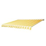 Blumfeldt Capri-Mood Markise Gelenkarmmarkise (Sonnenschutz aus Acrylstoff, 400 x 300 cm, PU-Beschichtung, wasserabweisend, Winkelverstellung 60°- 90°, Fernbedienung) gelb-beige