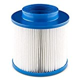 Blumfeldt Clearance Ersatzfilter für Blumfeldt Shangrila Spa / Whirlpool Filterkartusche mit Schraubgewinde Zubehör Ersatz (Maße: 10,2 x 11 cm) weiß-blau