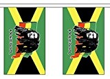 Bob Marley Jamaika Freiheit Polyester Flagge Wimpelkette 9 m (30 ') Wimpelkette mit 30 Flaggen
