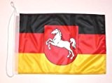 Bootsflagge Niedersachsen Flagge Fahne 25 x 40 cm FLAGGENMAE® Bootsfahne