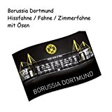 Borussia Dortmund Hissfahne / Fahne / Flagge / Flag groß mit Ösen 140 x 90 cm BVB 09 Signal Iduna ...