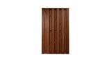 Braune WPC Sichtschutz-Element Tür im Maß 90 x 180 cm ( Breite x Höhe ) aus einem hochwertigen 60/40 Holz/Kunststoff-Komposit ...