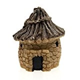 Braunes Steinhaus aus Harz DIY Gartendeko Puppenhaus-Ausschmückung Miniatur Mini-Welt als Geschenk