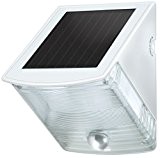 Brennenstuhl LED Solarlampe mit Bewegungsmelder / Außenleuchten mit integriertem Solarpanel und Infrarot Bewegungssensor, Farbe: weiß